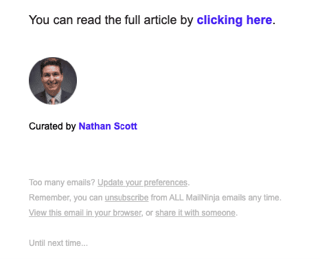Example of a Perfect Email Signature for Promo Emails