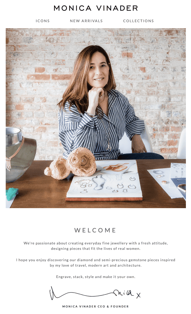 Welcome Email from CEO